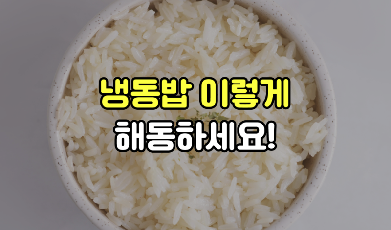 냉동밥 해동, 전자레인지 이렇게 돌리면 갓 지은 밥 됩니다