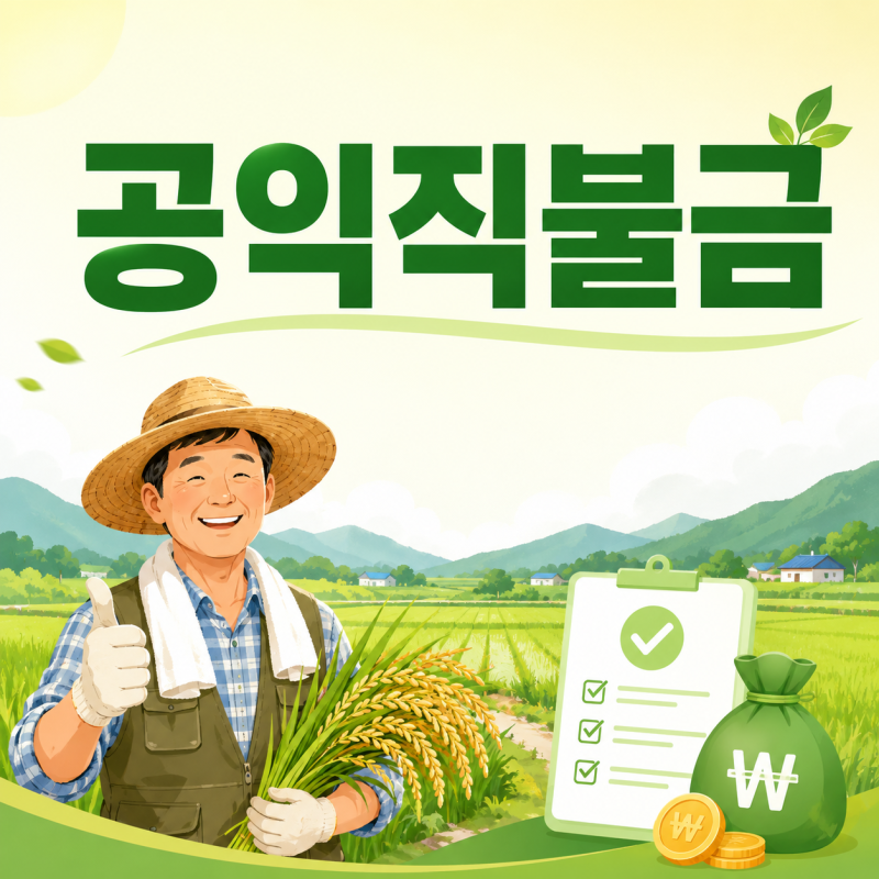 2026년 기본형 공익직불금 총정리: 소농 130만 원 조건과 감액 피하는 준수사항