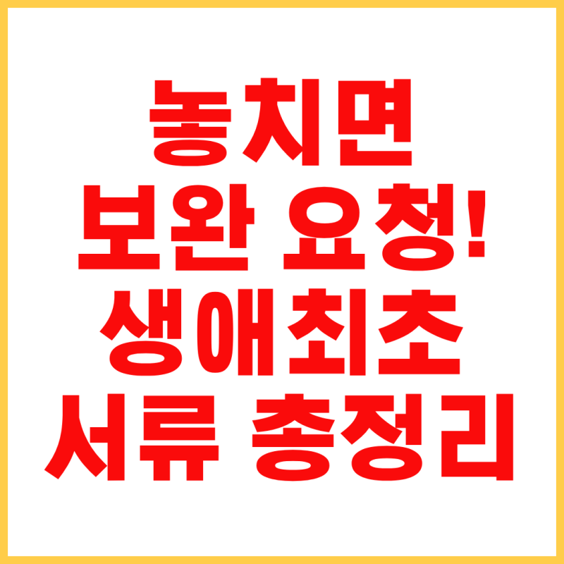 생애최초 특별공급 서류 준비 가이드, 빠짐없이 확인하는 방법