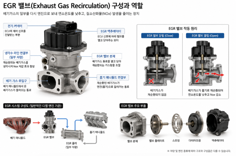 EGR 밸브란? 고장 증상부터 관리 방법까지 쉽게 알아보기