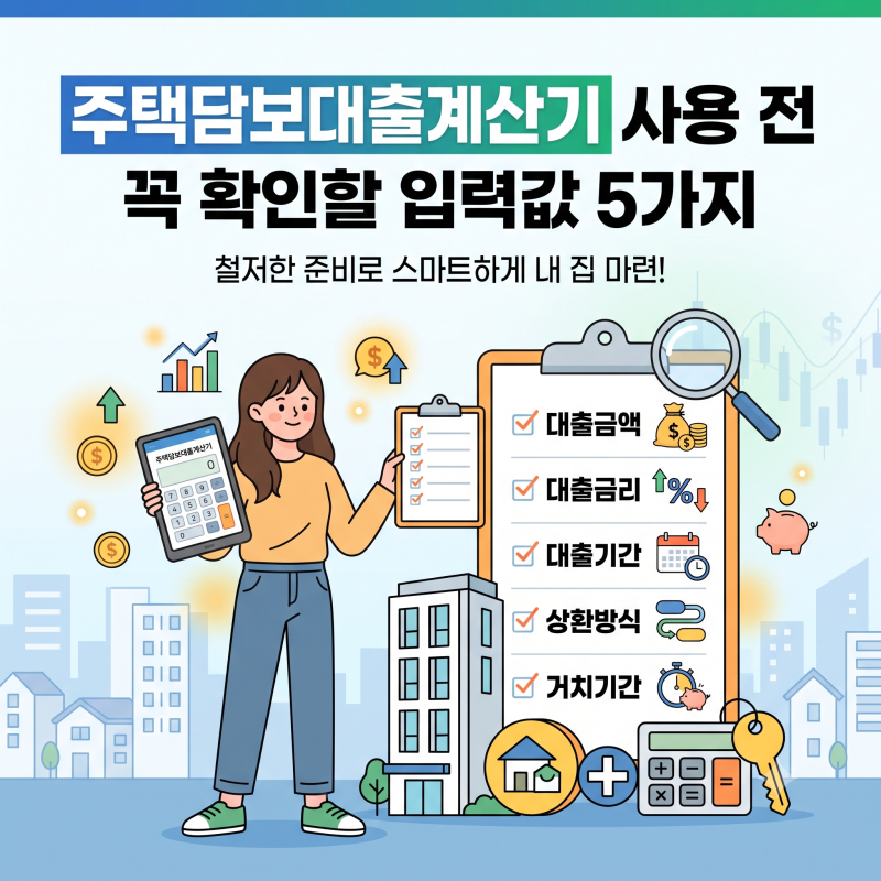 주택담보대출계산기 사용 전 꼭 확인할 입력값 5가지
