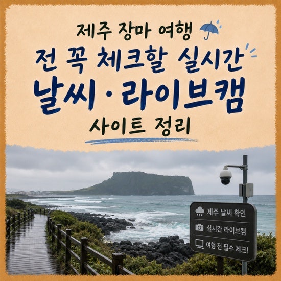 제주 장마 여행 전 꼭 체크할 실시간 날씨·라이브캠 사이트 정리