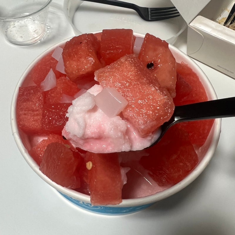 설빙 수박화채 배달 내돈내산 솔직후기