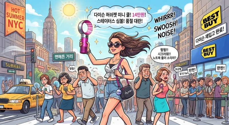 다이슨 10만원 휴대용 선풍기, 없어서 못 판다는데 정체가 뭐길래
