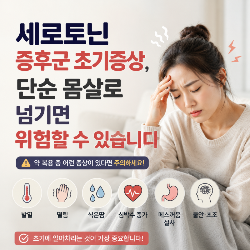 세로토닌증후군 초기증상, 단순 몸살로 넘기면 위험할 수 있습니다