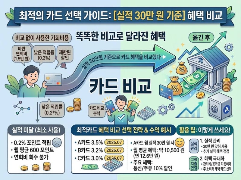 신용카드 혜택 비교 실적 30만원 기준 카드 이렇게 골랐습니다