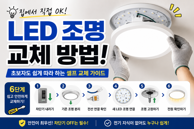 LED 조명 교체 방법! 초보자도 쉽게 따라 하는 셀프 교체 가이드