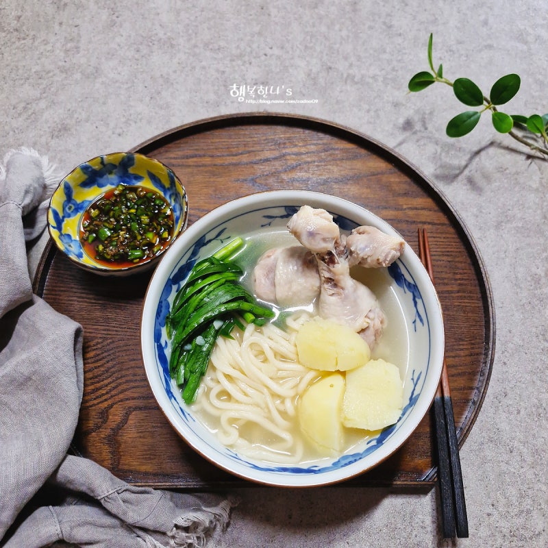 닭다리 요리 닭칼국수 레시피 땡초 양념장 만들기 간단한 복날 음식