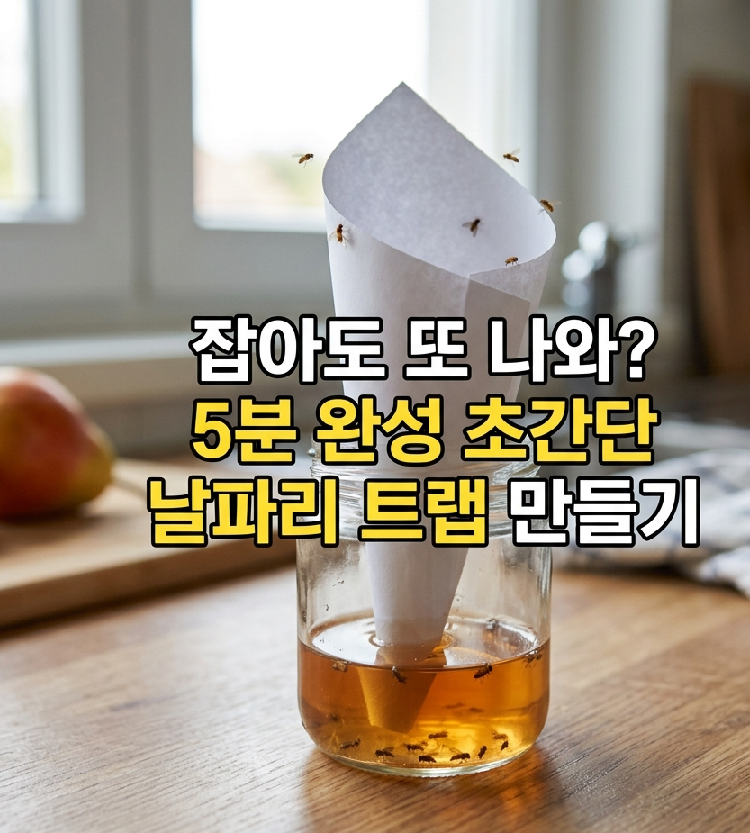 [날파리 퇴치법] 초간단 날파리 트랩 만들기 및 원인부터 뿌리 뽑는 관리법 꿀팁