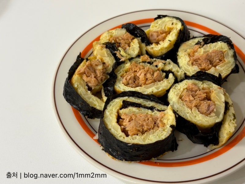 다이어트 김밥 만들기｜양배추 계란 참치 키토김밥 레시피