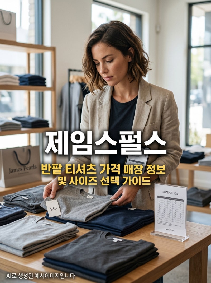 제임스펄스 반팔 티셔츠 가격 매장 정보 및 사이즈 선택 가이드
