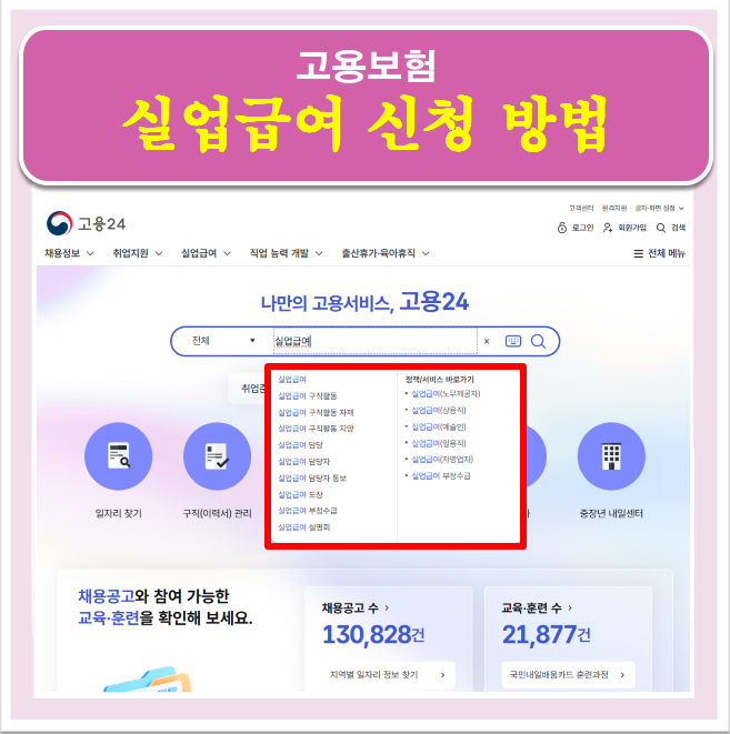 고용보험 실업급여 조건 금액 신청 방법 기간 알아보기