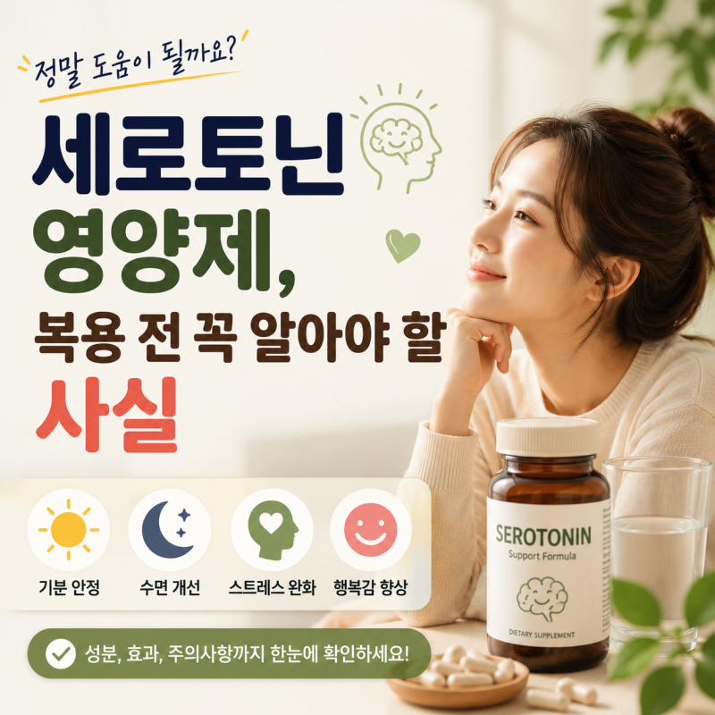 세로토닌 영양제, 정말 도움이 될까요? 복용 전 꼭 알아야 할 사실
