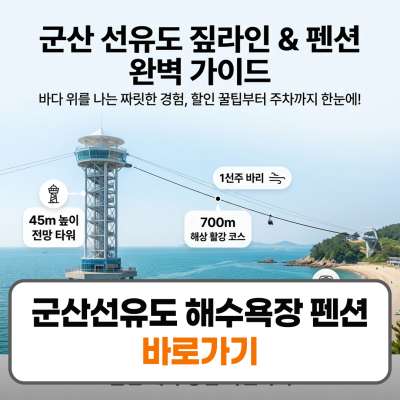 Gunsan Seonyudo Beach Pension: Zipline Discounts, Parking, and Usage Tips