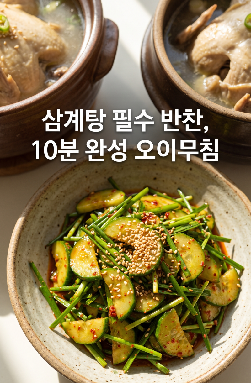 삼계탕과 찰떡궁합, 10분 완성 오이부추무침 황금레시피