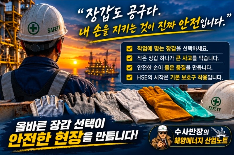 산업현장에서는 왜 장갑도 작업마다 다를까?- 조선소·해양플랜트에서 실제 사용하는 작업장....
