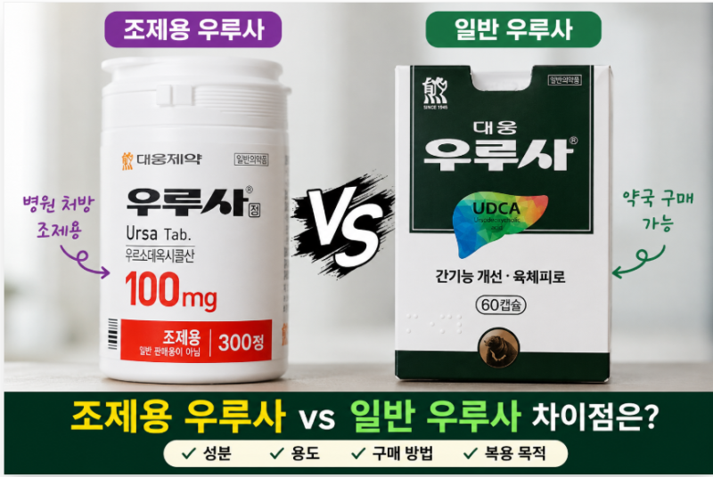마운자로 때문에 우루사를 먹는 이유는? 조제용 우루사와 일반 우루사의 차이 직접 알아봤습....