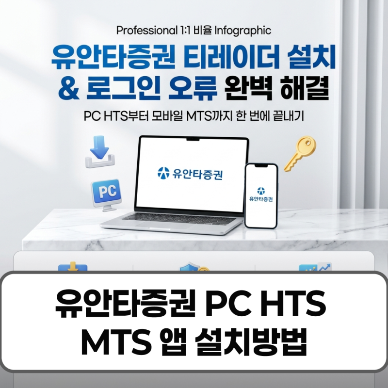 유안타증권 pc hts mts 설치방법 티레이더 다운로드 로그인 오류 해결