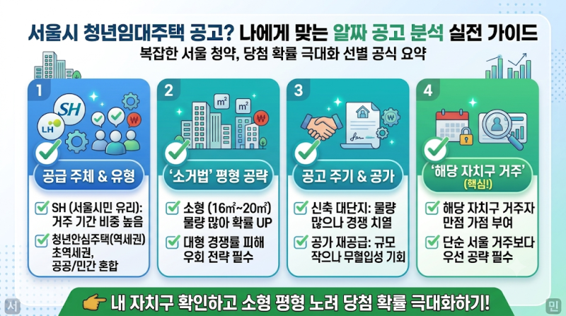 서울시 청년임대주택 공고, 나에게 맞는 공고 확인하는 실전 가이드! [10편]