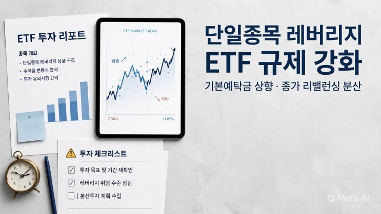 <b>단일종목 레버리지</b> ETF 규제 강화: 기본<b>예탁금 상향</b>과 종가... 