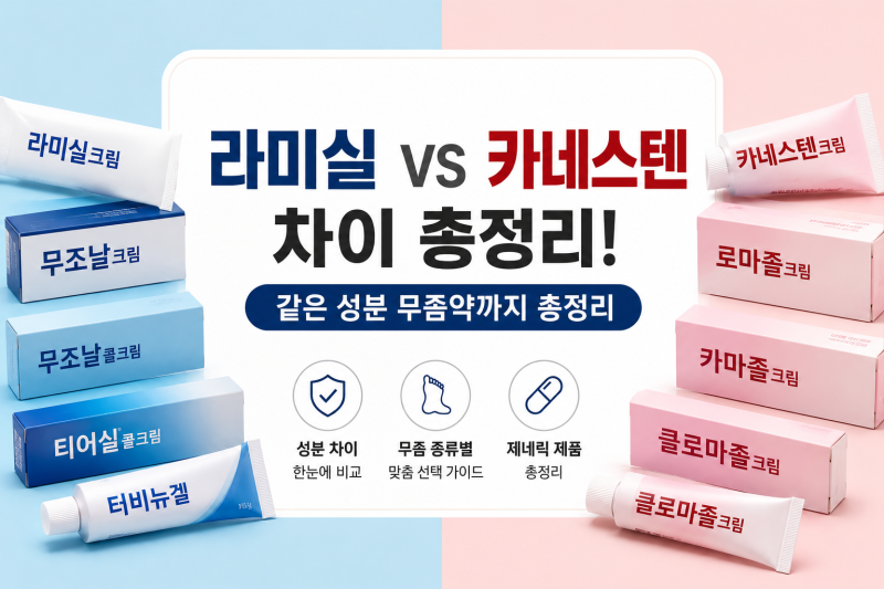 라미실 vs 카네스텐 차이! 같은 성분 무좀약까지 총정리