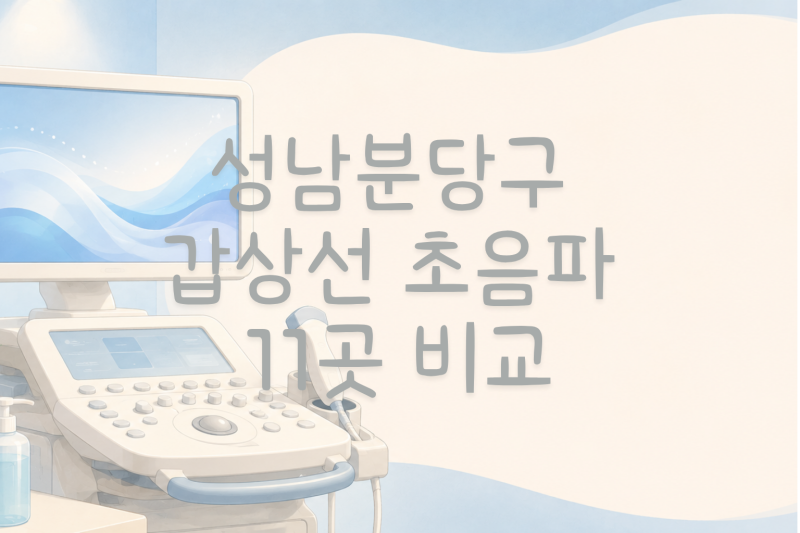 성남분당구 갑상선 초음파 비용, 얼마가 적정일까? (11곳 비교)
