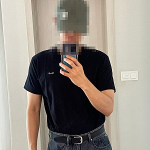 꼼데가르송 반팔 남자 티셔츠 사이즈 추천 / 내가 입어봤다.