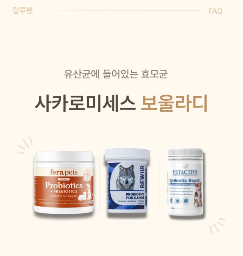 강아지 유산균에 들어있는 '사카로미세스 보울라디'알아보기