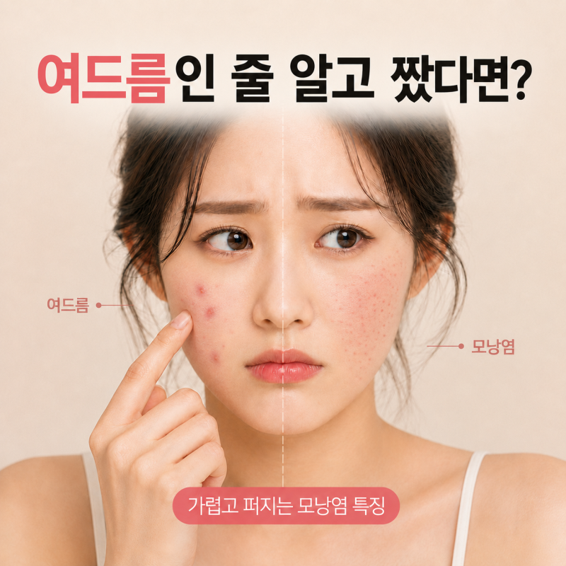여드름인 줄 알고 짰다면? 가렵고 퍼지는 모낭염 특징