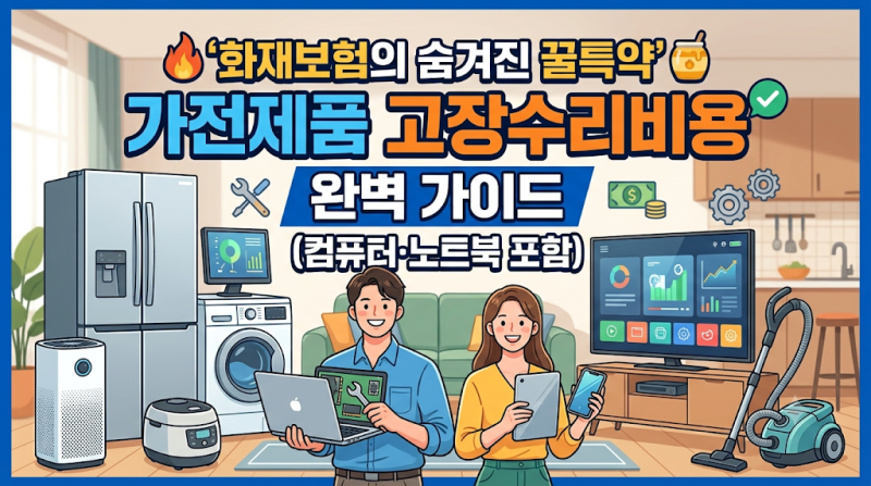 화재보험의 숨겨진 꿀특약, '가전제품 고장수리비용' 완벽 가이드 (컴퓨터·노트북 포함)