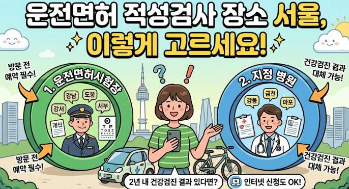 운전면허 적성검사 장소 서울, 이렇게 고르세요
