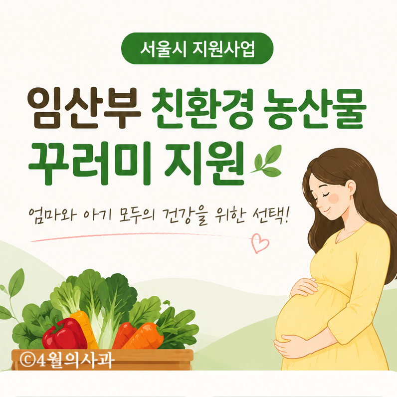임산부 친환경 농산물 꾸러미 서울 | 24만원 신청방법, 선정 후기