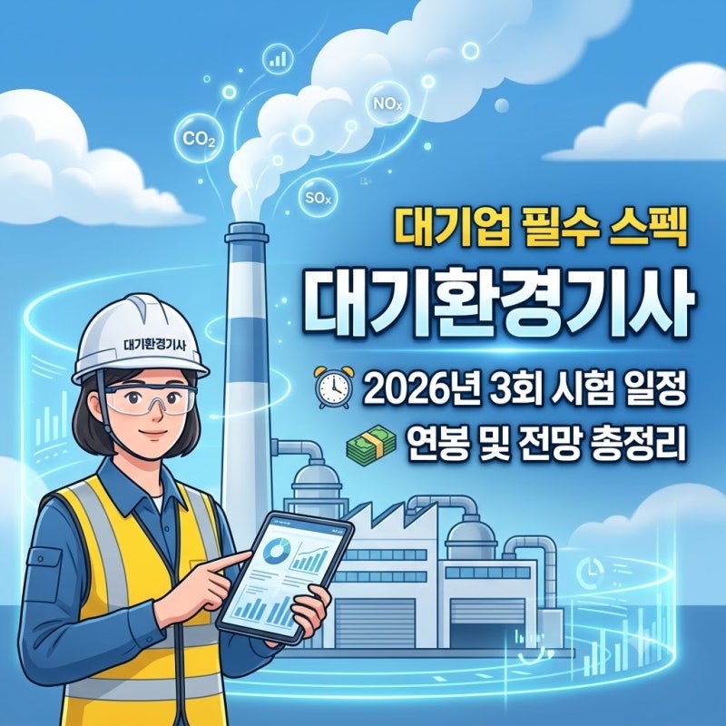 대기업 환경안전팀 필수 스펙, '대기환경기사'의 모든 것 (2026년 3회 시험 일정, 응시자격, 연....