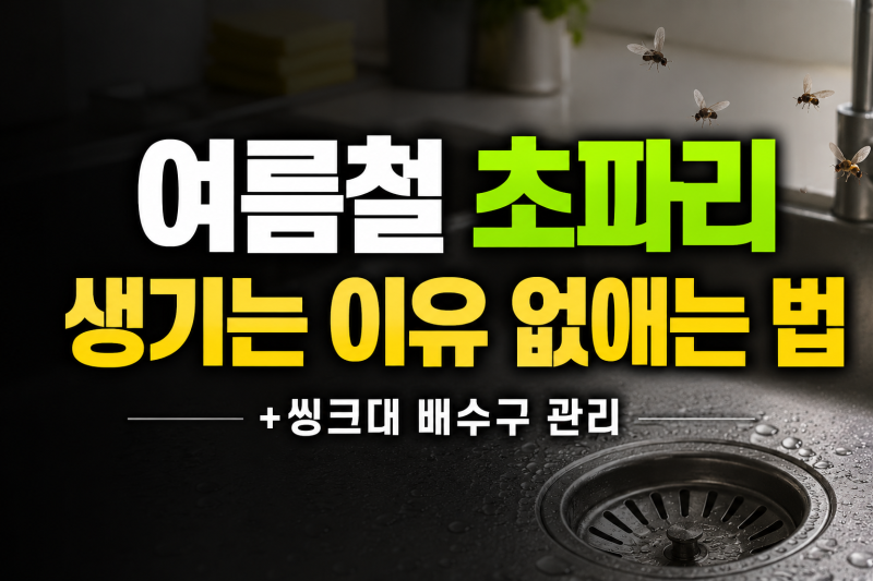 여름철 초파리 생기는 이유 퇴치법(+싱크대 배수구 관리)