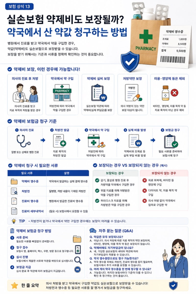 실손보험 약제비도 보장될까? 약국에서 산 약값 청구하는 방법