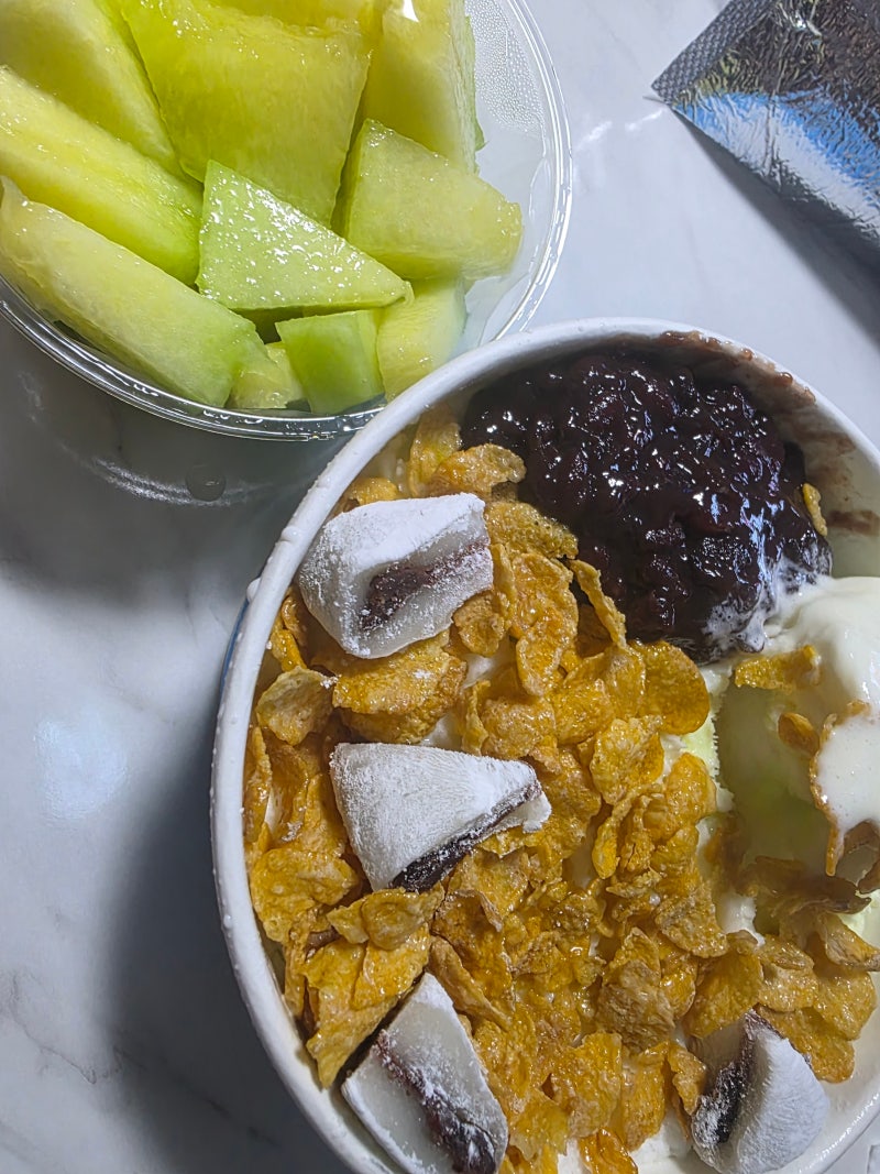 설빙 메론빙수 3종 가격 칼로리 맛 비교, 배달 추천 후기