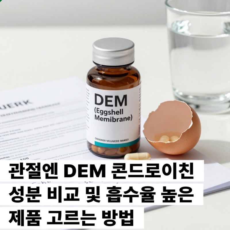 관절엔 DEM 콘드로이친 성분 비교 및 흡수율 높은 제품 고르는 방법