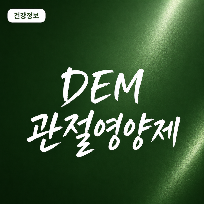 부모님 관절영양제로 DEM이 주목받는 이유, 성분부터 효능까지
