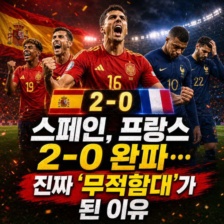 <b>스페인</b>, <b>프랑스 2-0</b> 완파…진짜 ‘무적함대’가 된 이유