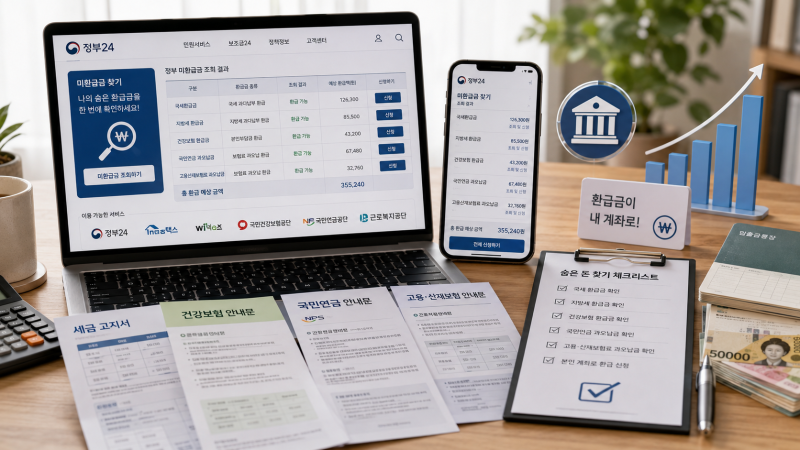 정부 환급금 조회｜놓치기 쉬운 숨은 돈 찾는 방법