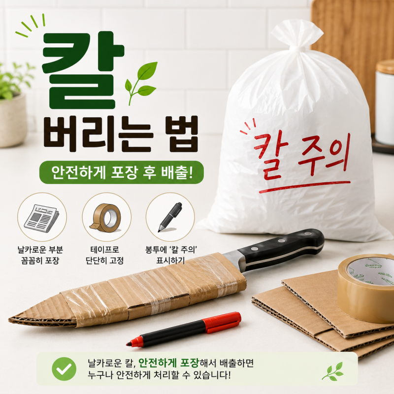 칼 버리는 방법, 그냥 버리면 위험합니다