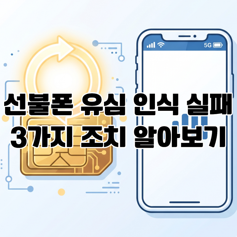 선불폰 유심 인식 실패? 개통 지연 시 집에서 확인해야 할 3가지 조치