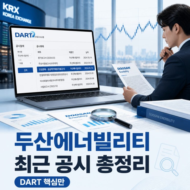 <b>두산에너빌리티</b> 최근 공시 총정리 - <b>공급계약</b>부터... 