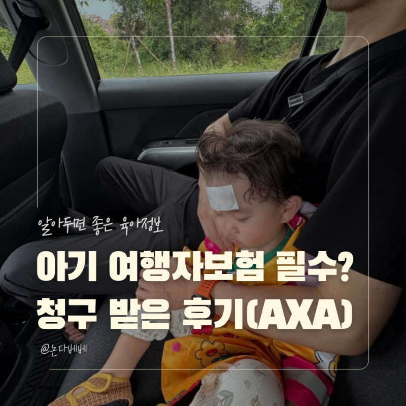 아기 여행자보험 필수 여부 청구까지 받아 본 후기