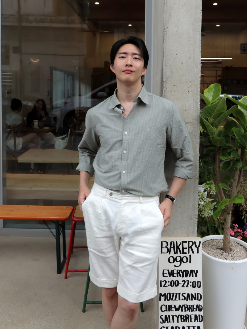 남자 휴양지룩 코디 올젠 남성 여름 셔츠 시어서커 남방 코디로 시원하게!
