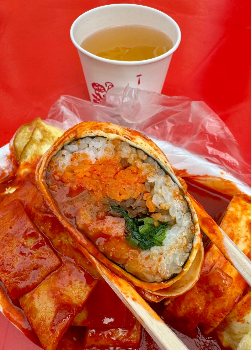 [인천 구월동 로데오거리 맛집] 까치네 떡볶이 재방문! 계란말이 김밥 만드는 과정 포착!