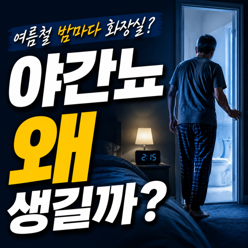 여름철 성인 야간뇨 야뇨증 원인과 증상 : 당뇨부터 방광염, 수면 무호흡증까지 의심