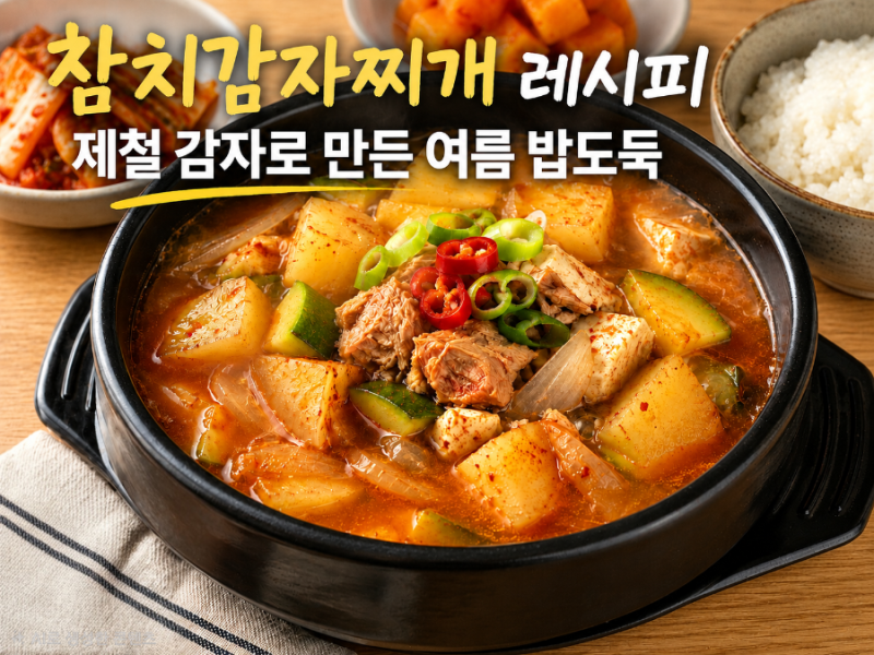 참치캔과 제철감자로 만드는 맛보장, 초간단 참치감자찌개 집밥요리