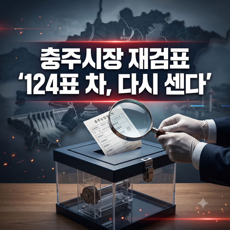 <b>충주시장</b> 재검표, 124표 차 선거 오늘 다시 센다