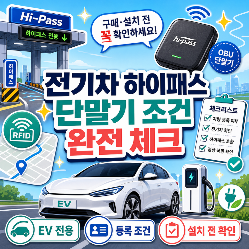 전기차하이패스 설치 전 꼭 봐야 할 단말기 조건